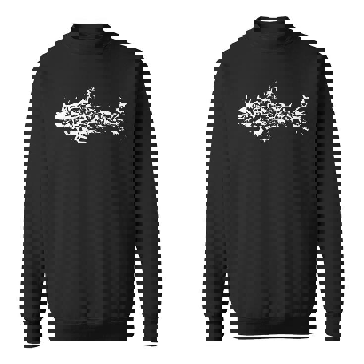 Great Hark サメのシルエット シャークフィッシュホワイトシャーク スウェットシャツ