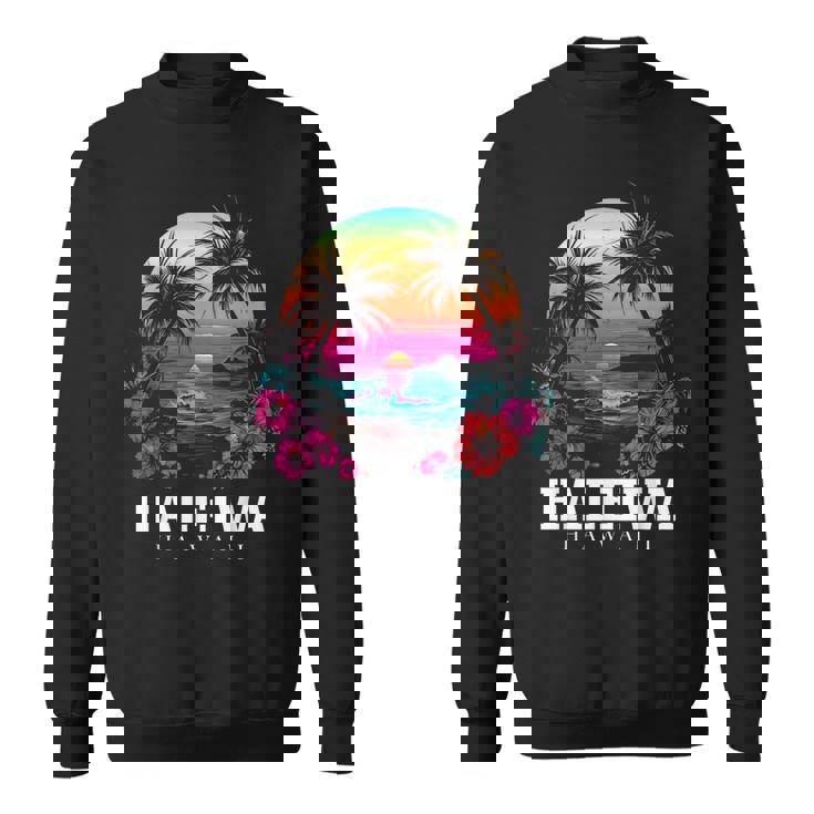 Haleiwa ハワイ ハワイアン ハイビスカス 花 サーファー お土産 スウェットシャツ