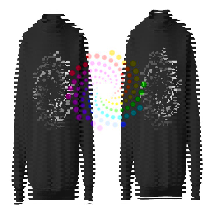 Happy Dot Day キッズ レインボー 水玉 スパイラル スウェットシャツ