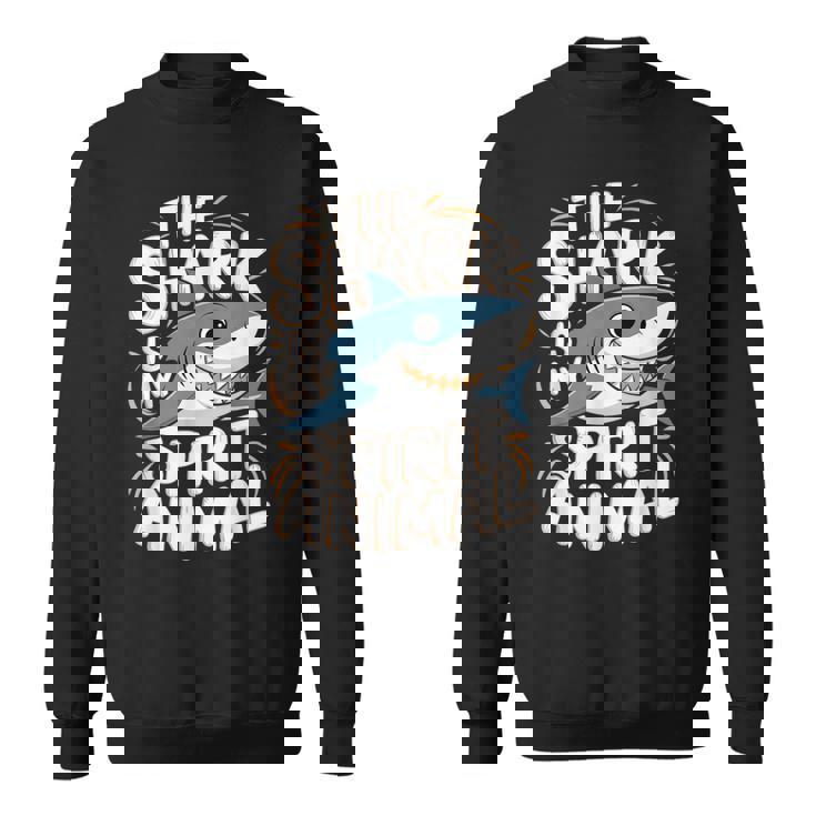 Thehark Is Mypirit アニマル 気まぐれなかわいいサメ スウェットシャツ