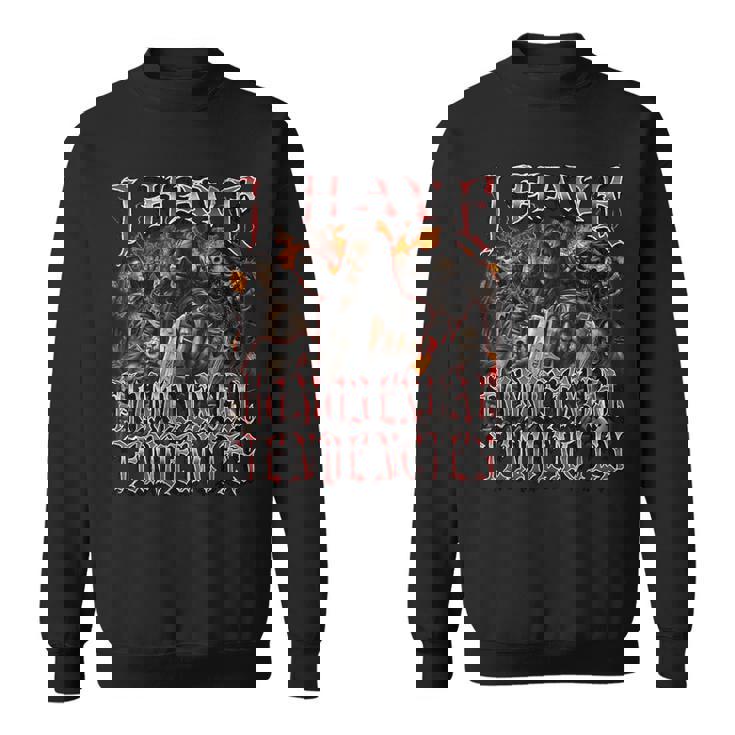 I Have Homosexual Tendencies 面白い ハード スケルトン ブーツレッグ スウェットシャツ