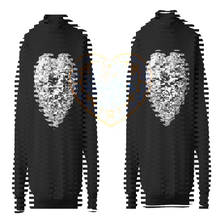 Heart Of Radiance ダイヤモンドエレガンスキラキラ スウェットシャツ