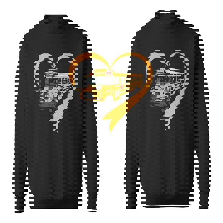 Heart School Bus Driver Sweatshirt
