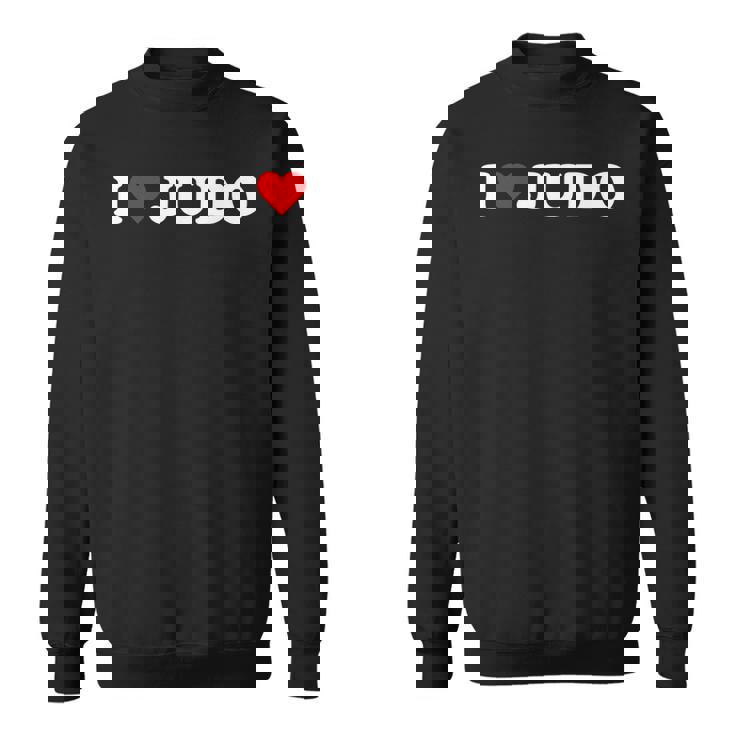 I Heart 柔道 愛 柔道 趣味 恋人 スウェットシャツ