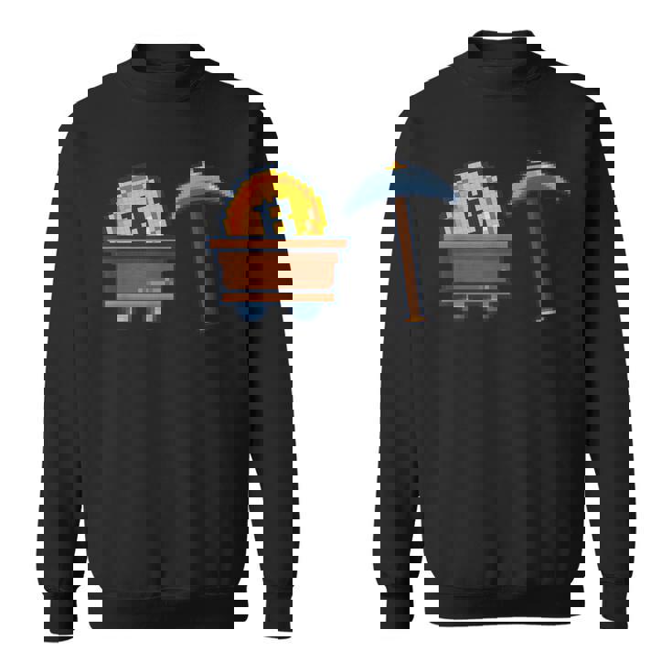 Hodl Btc モダンビットコインアート ビットコインマイニング ピクセル ビットコイン スウェットシャツ