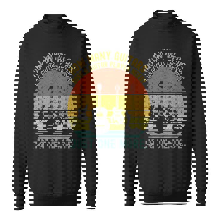 How Many Guitars メンズ ミュージシャン ギタープレーヤー スウェットシャツ