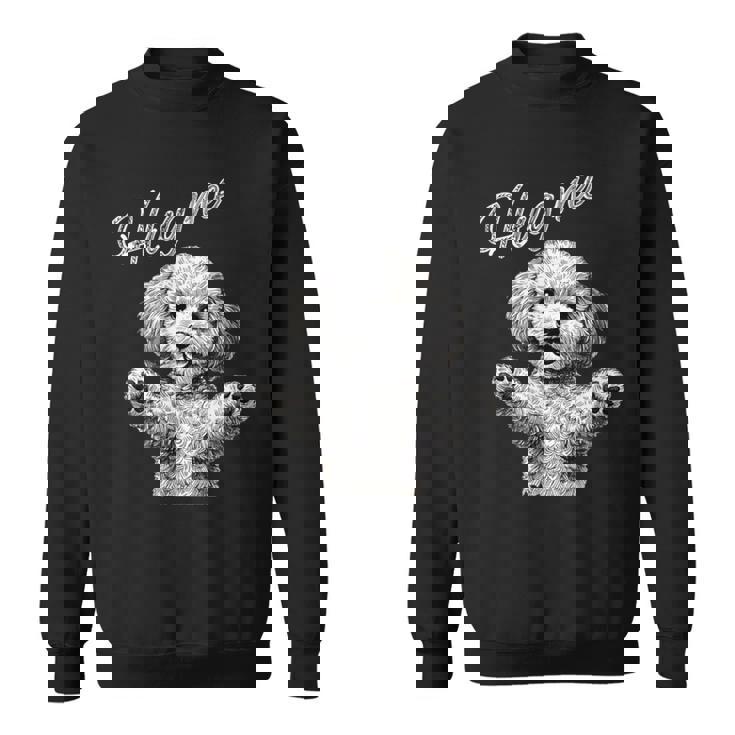 Hug Me トイプードル アートデザイン 可愛い おしゃれ 犬 動物 スウェットシャツ