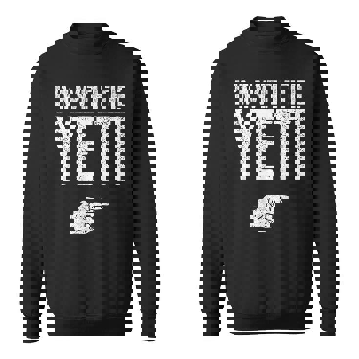 I'm With The Yeti お揃いのyetiコスチュームシャツ スウェットシャツ