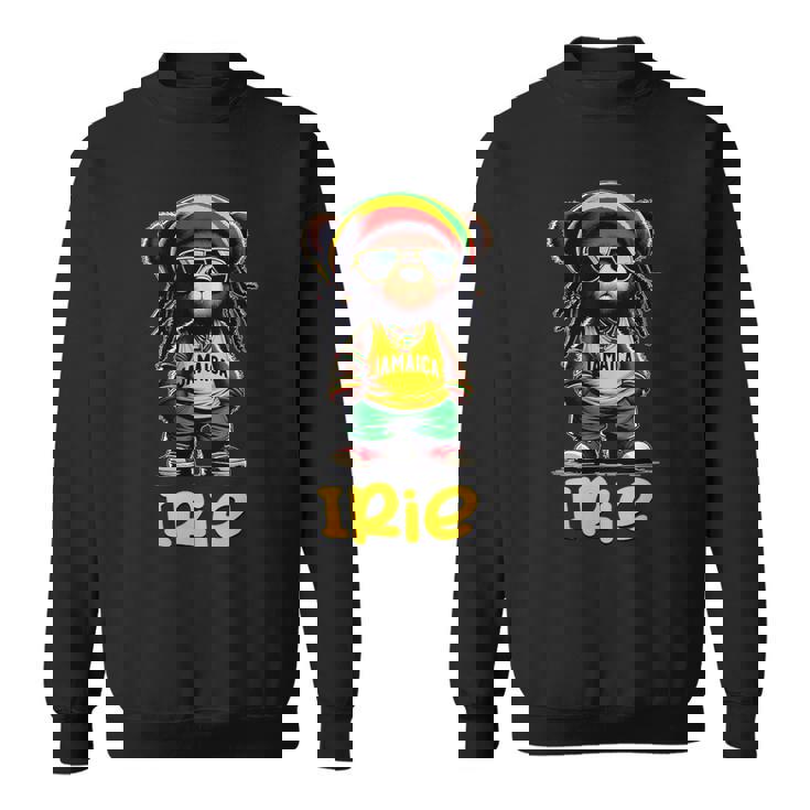 Irie テディベア ジャマイカ ラスタ ルーツ レゲエ スウェットシャツ