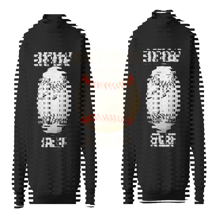 It's My 11Th Birthday 野球 11歳の少年少女 スウェットシャツ