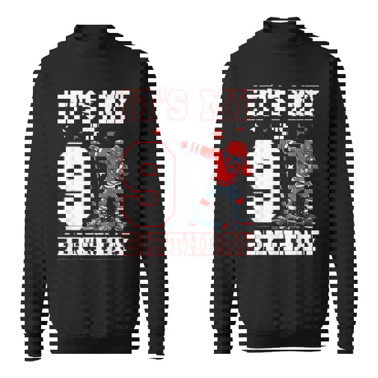 It's My 9Th Birthday 男の子 アイスホッケー ダビング 9歳 スウェットシャツ