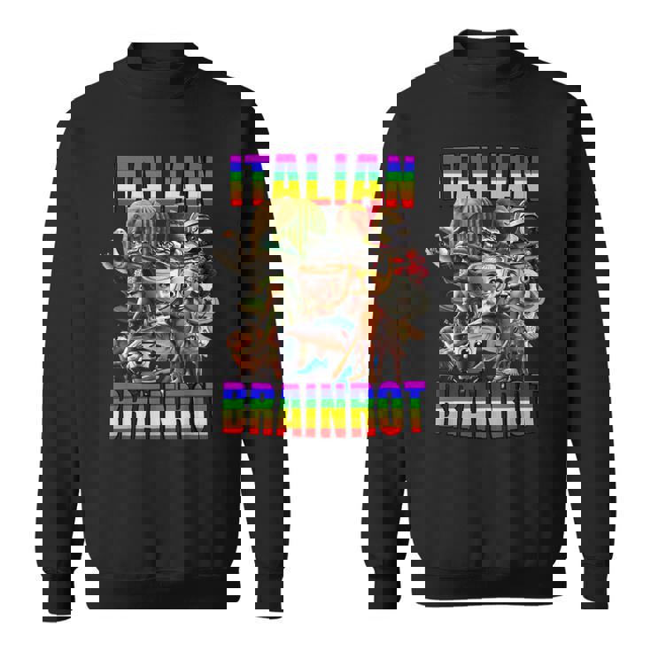 Italian Brainrot All Characters レインボー フラッグ プライド スウェットシャツ
