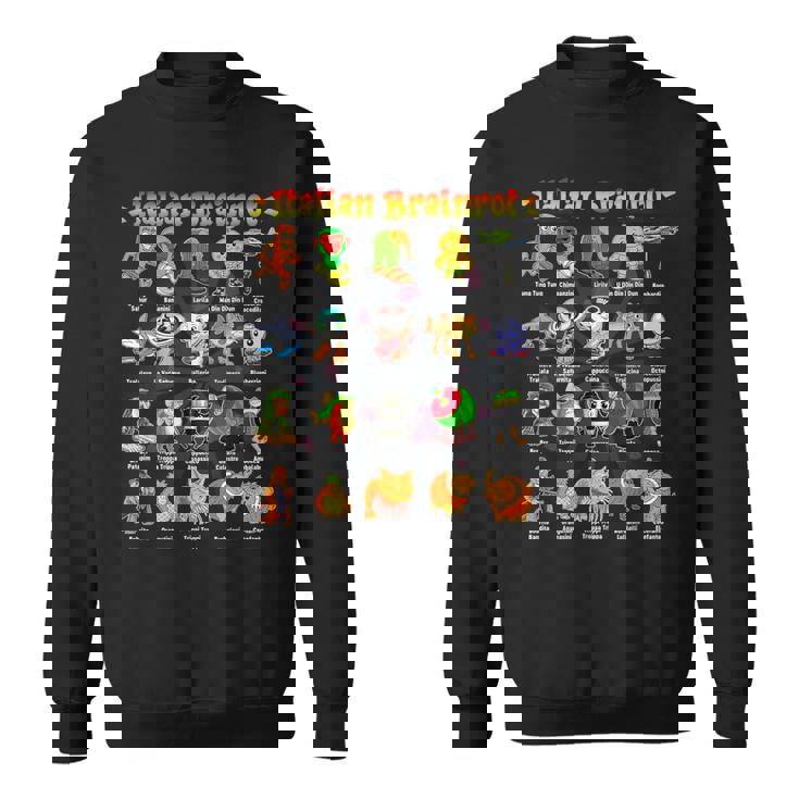 Italian Brainrot 面白いイタリアンブレインロットミームキャラクター スウェットシャツ