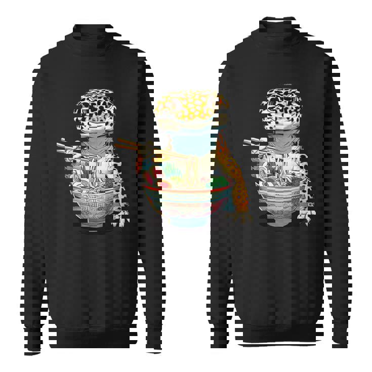 Japanese Kawaii Ramen Reptile Leopard Gecko ヒョウモントカゲモドキ スウェットシャツ