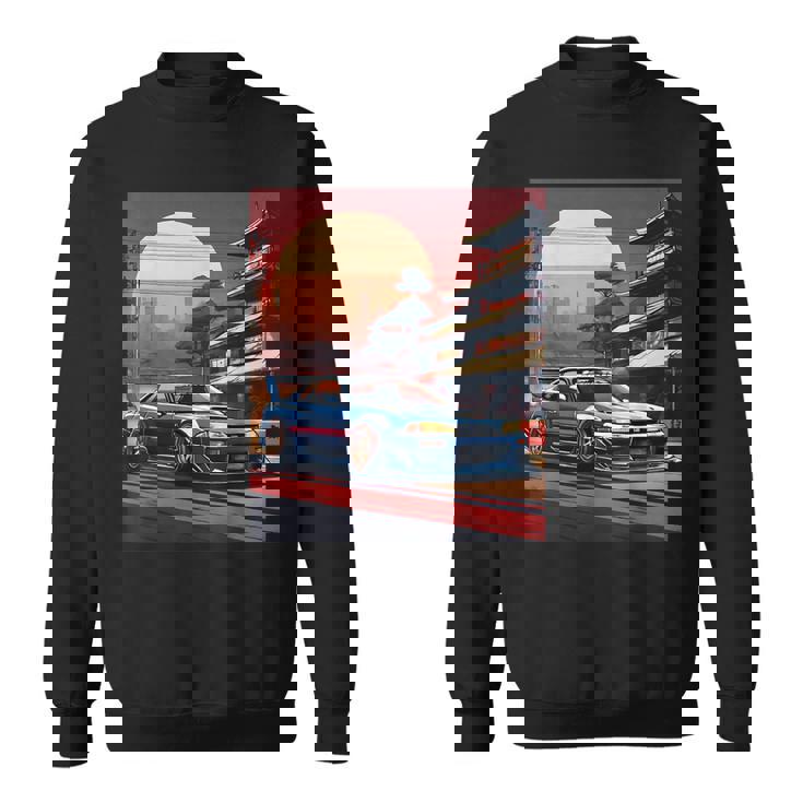 Jdm レトロ 日本自動車 レースカー 東京 スカイライン サンセット スウェットシャツ