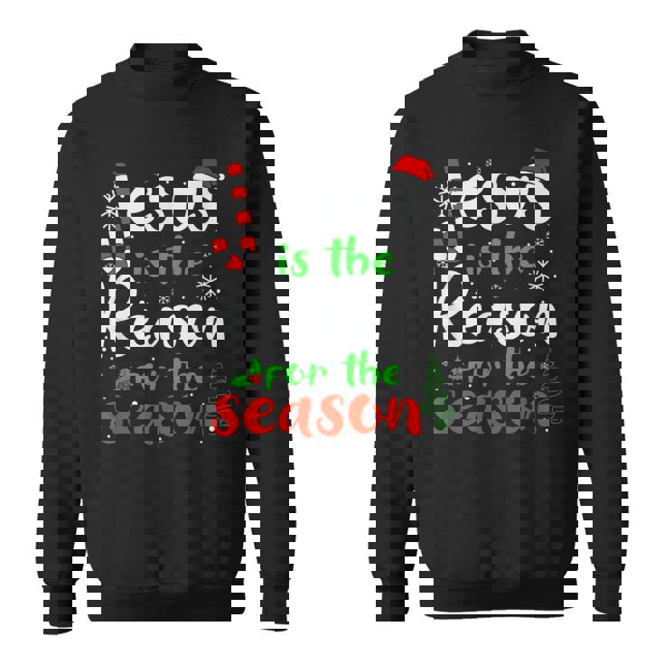 Jesus Is The Reason For Theeason クリスマス 神の信仰 スウェットシャツ