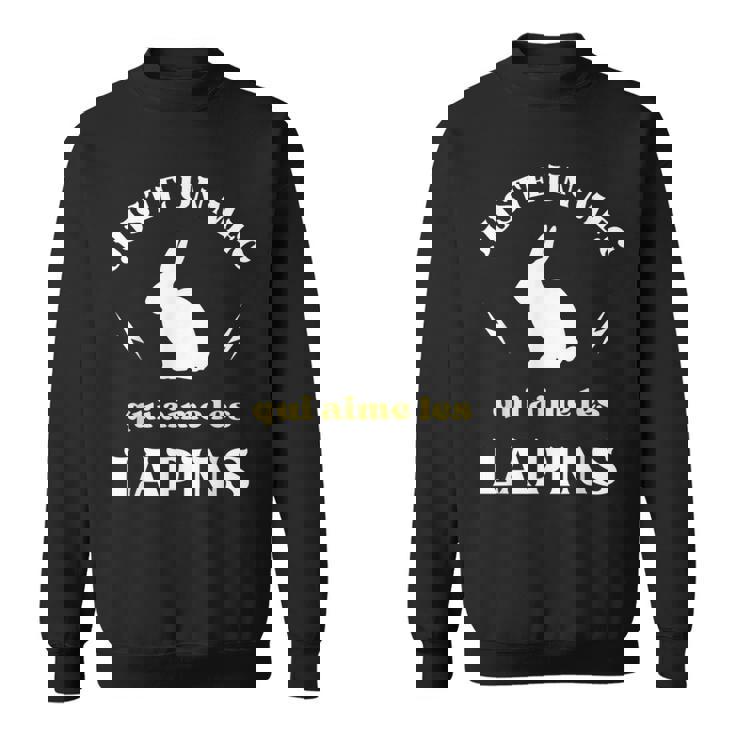 メンズ Just A Dude Who Loves Rabbits ユーモアラビットマン スウェットシャツ