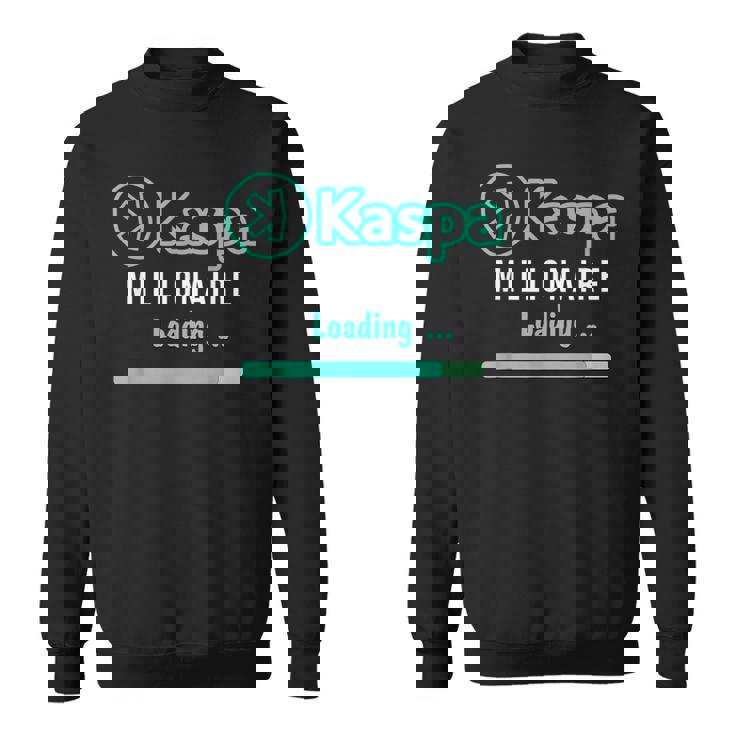 Kaspa 暗号通貨ミリオネア ローディング デジタルブルラン Kaspa Miner スウェットシャツ