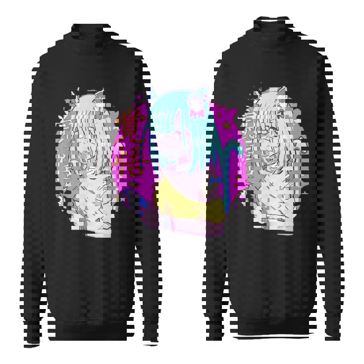 Kawaii Gamer ネコガール メンヘラ 美的パステル ゴス キュート スウェットシャツ