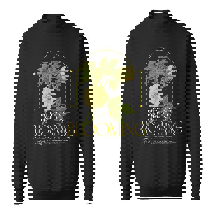 Keep On Blooming花のプリント付き スウェットシャツ