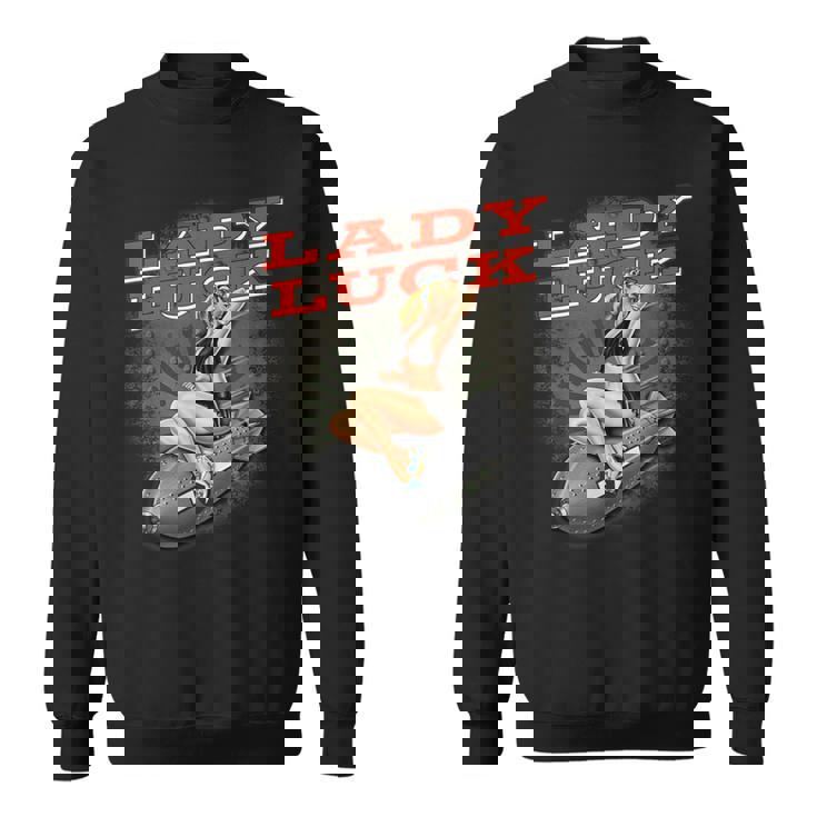 Lady Luckuper Nice Bomber ノーズアートtシャツ スウェットシャツ