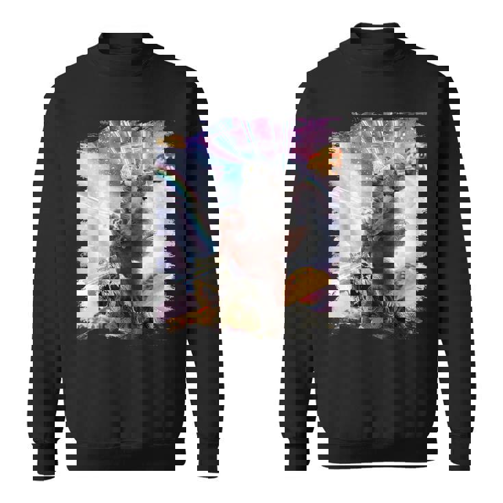 Laser Eyespace モルモット 猫 ナマケモノ 恐竜 スウェットシャツ