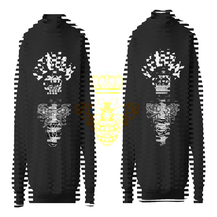 Lennon Name Lennon 誕生日プレゼント 女王冠 蜂 レノン スウェットシャツ