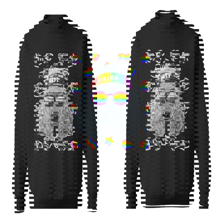 Lgbt プードル ゲイプライド 月 犬 レインボー レズビアン スウェットシャツ