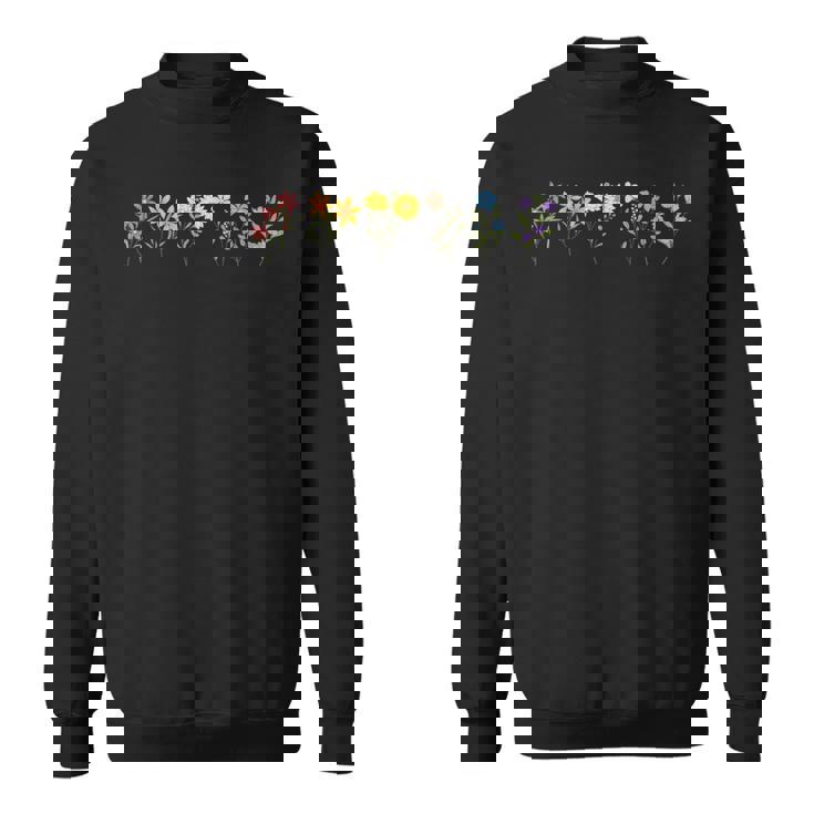 Lgbtqia プライドフラワー レインボーフラワー 植物好き スウェットシャツ