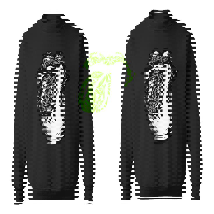 Lickmoke ウィードリーフパターン マリファナ420 大麻ポットギフト スウェットシャツ