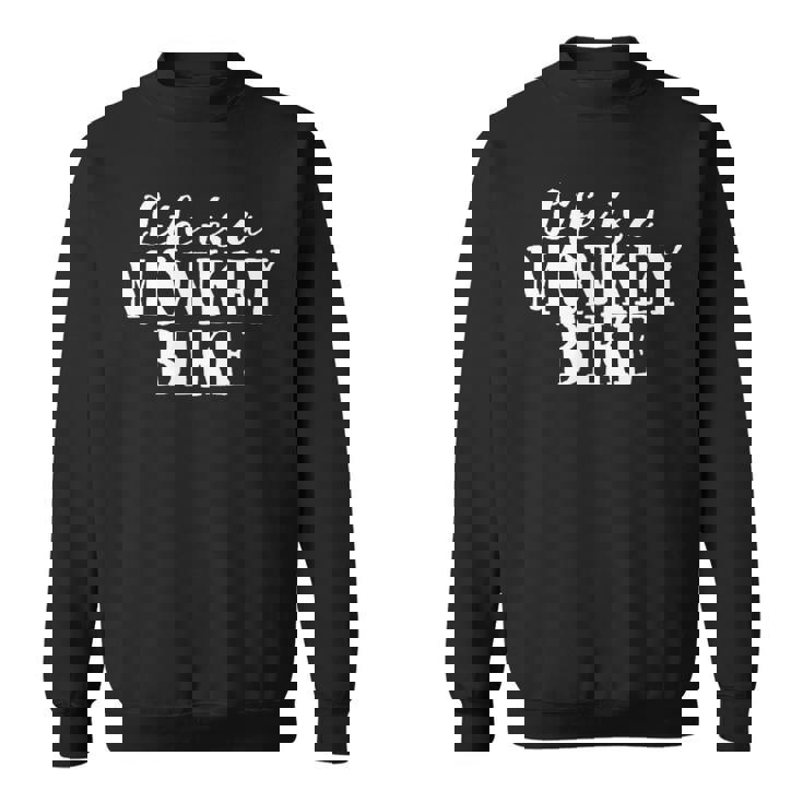 Life Is A Monkey Bike ゴリラバイク 漫画デザイン スウェットシャツ