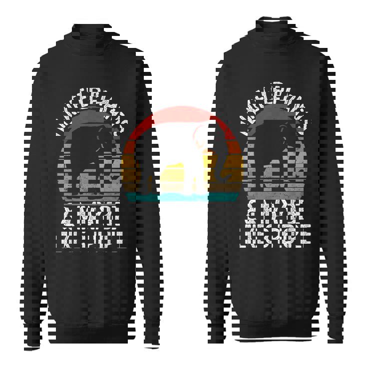 I Like Elephants And Maybe Like 3 People シャツ 象 スウェットシャツ