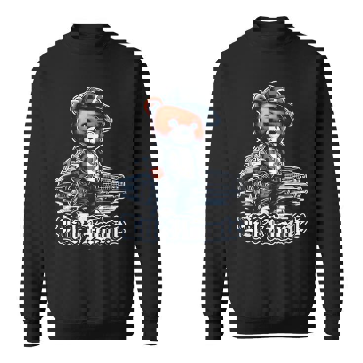 Lil Homie Lowrider かわいいテディベア ヒップホップ ローライダー チカーノ スウェットシャツ