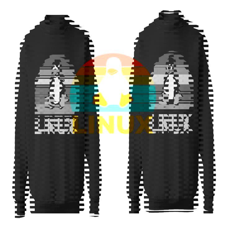 Linux レトロ ヴィンテージ ペンギン オタク ペンギン オペレーティング システム オタク スウェットシャツ