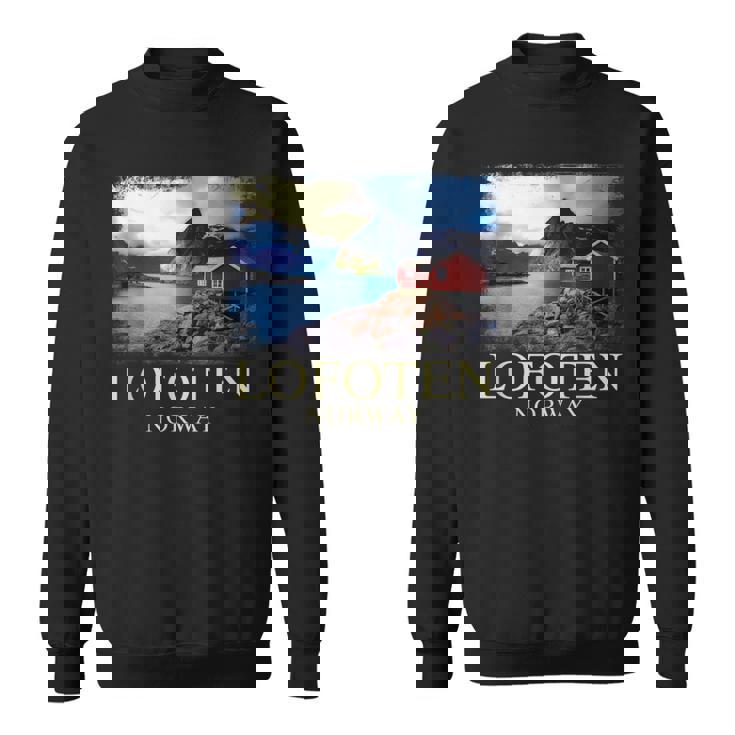 Lofoten ノルウェー キャビン ノルディック フィヨルド ベルゲン オーロラ スウェットシャツ