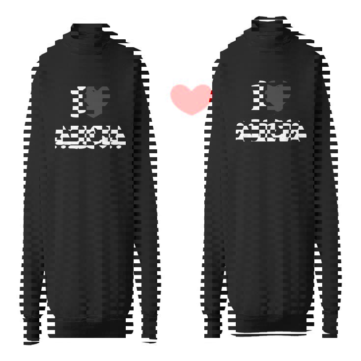 I Love Alicja 私は愛する Alicja スウェットシャツ