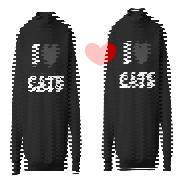 I Love Cats I Heart Cats スウェットシャツ