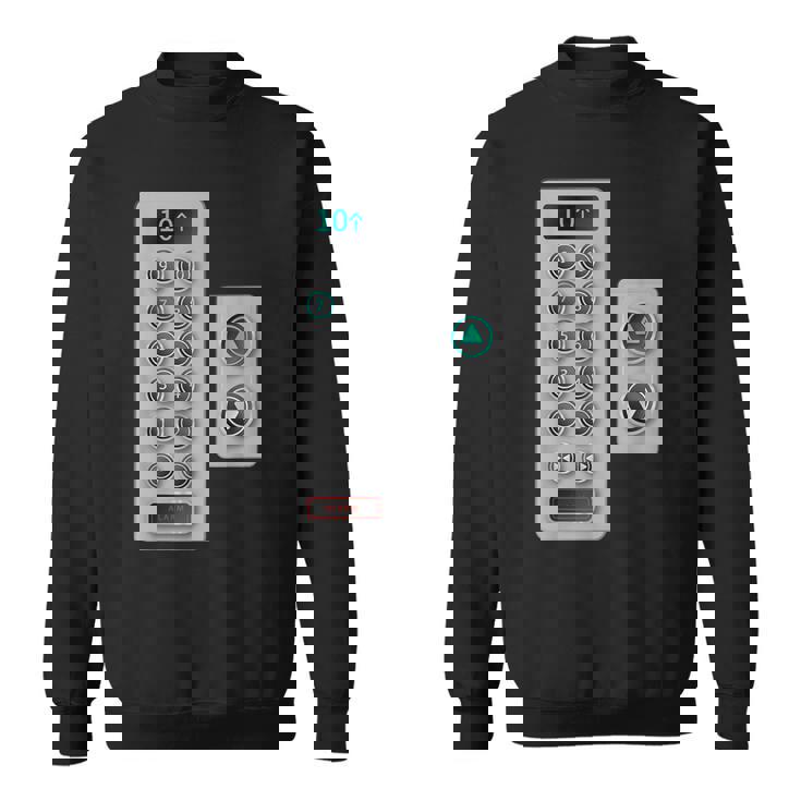 I Love Elevator ギフト かわいいエレベーターボタン メカニッククロージャー スウェットシャツ