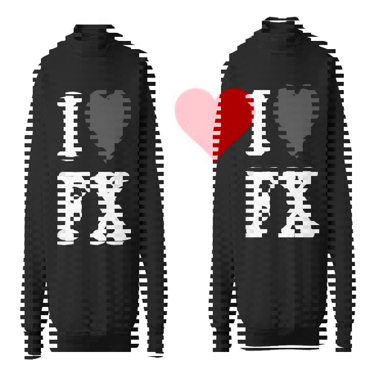 I Love Fx イニシャル I Heart FX 名前 F X スウェットシャツ