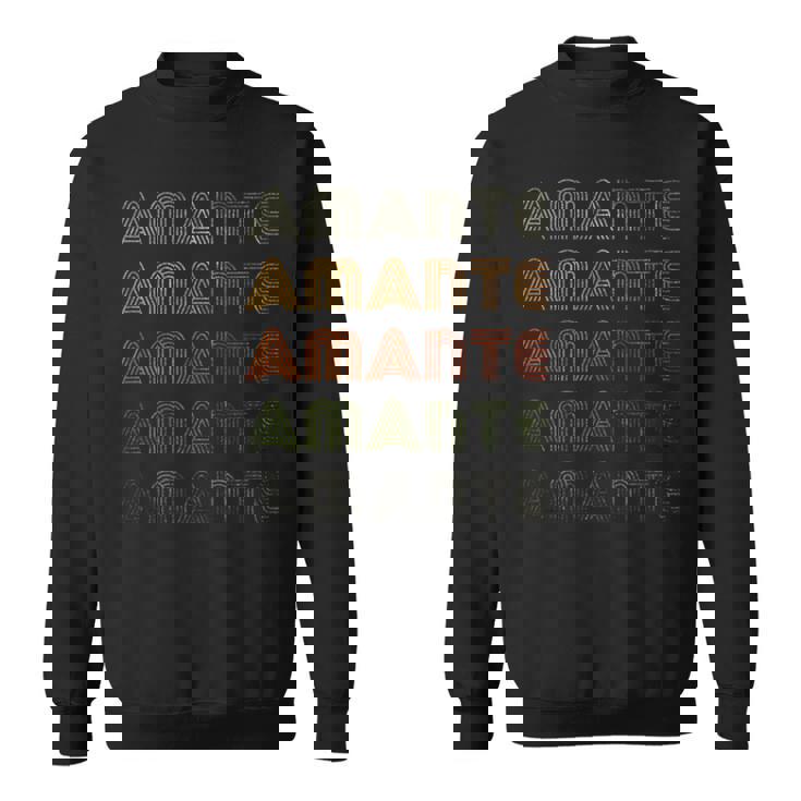 Love Heart Amante グランジ ビンテージスタイル ブラック アマンテ スウェットシャツ