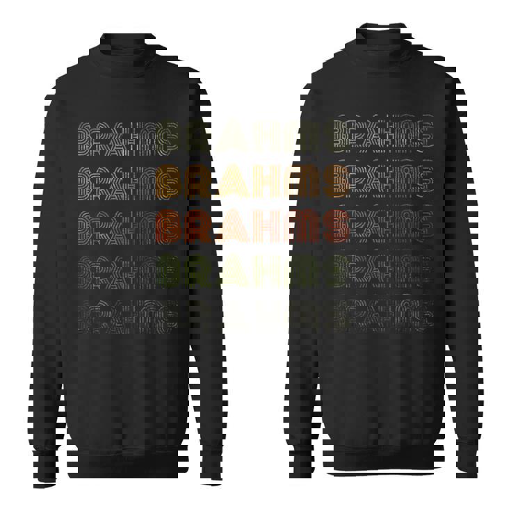 Love Heart Brahms グランジ ビンテージスタイル ブラック ブラームス スウェットシャツ