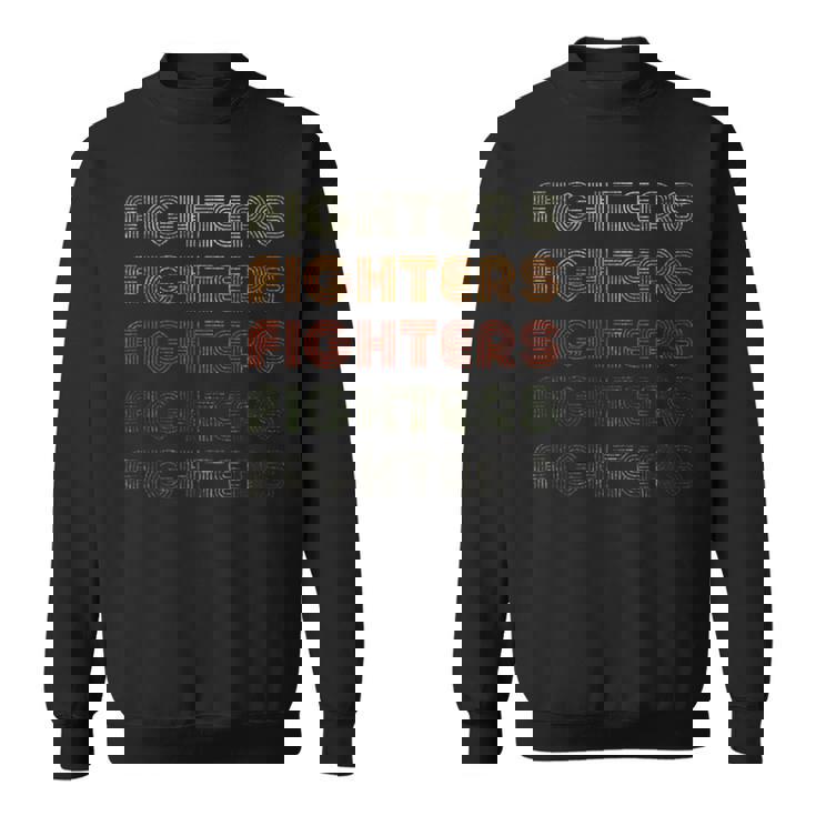 Love Heart Fighters グランジ ビンテージスタイル ブラックファイターズ スウェットシャツ