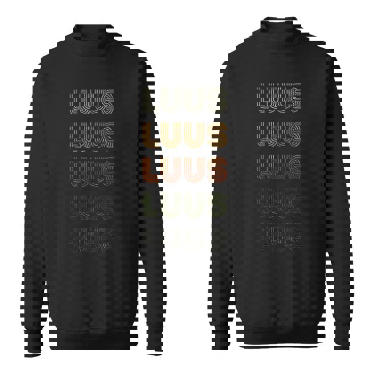 Love Heart Luus グランジ ビンテージスタイル ブラック Luus スウェットシャツ