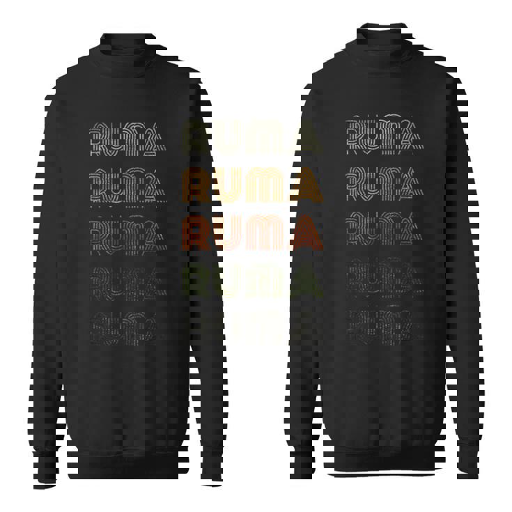 Love Heart Ruma グランジ ビンテージスタイル ブラック ルマ スウェットシャツ