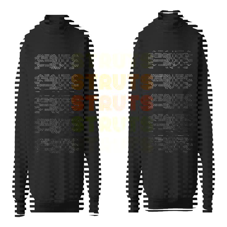 Love Hearttruts グランジ ビンテージスタイル ブラック ストラット スウェットシャツ