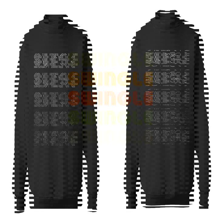 Love Heartwingle グランジ ビンテージスタイル ブラックスイングル スウェットシャツ