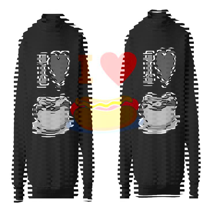 I Love Hot Dog 私はホットドッグを愛している ホットドッグ スウェットシャツ