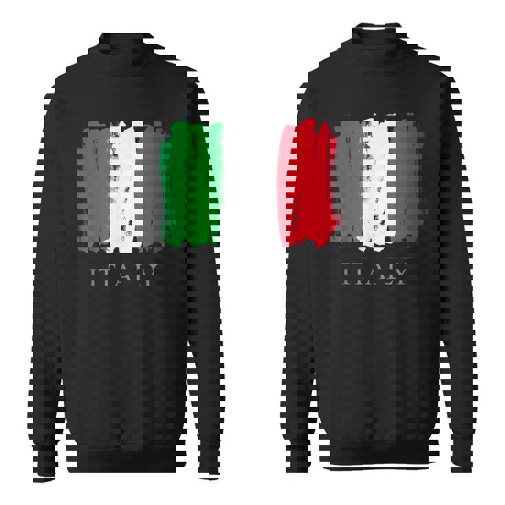 I Love Italy 、クールでキュートなイタリア国旗グラフィックデザイン スウェットシャツ