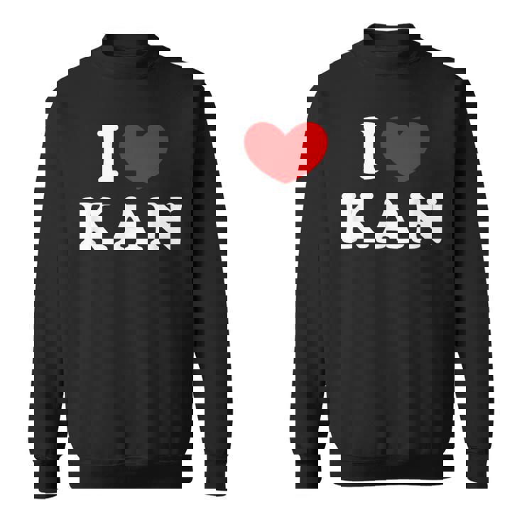 I Love Kan 私は愛する Kan スウェットシャツ
