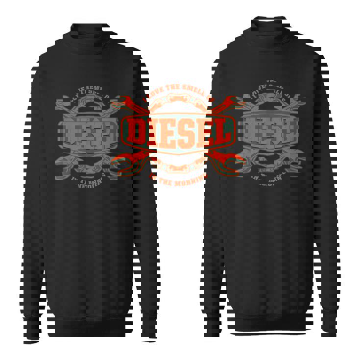 I Love Themell Of Diesel 車 メカニックオートサービスマン スウェットシャツ